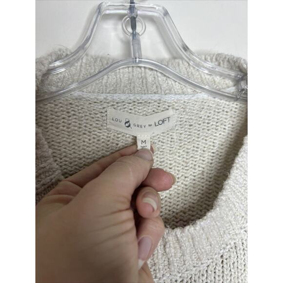 Lou & Grey For Loft Women’s Color Block Sweater Size Medium Chunky Pullover - Picture 3 of 5